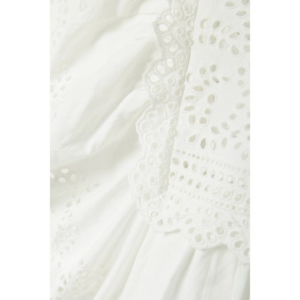 Ulla Johnson Yvonne Broderie Anglaise Cotton-poplin Blouse - White Sz 0 - Picture 4 of 10